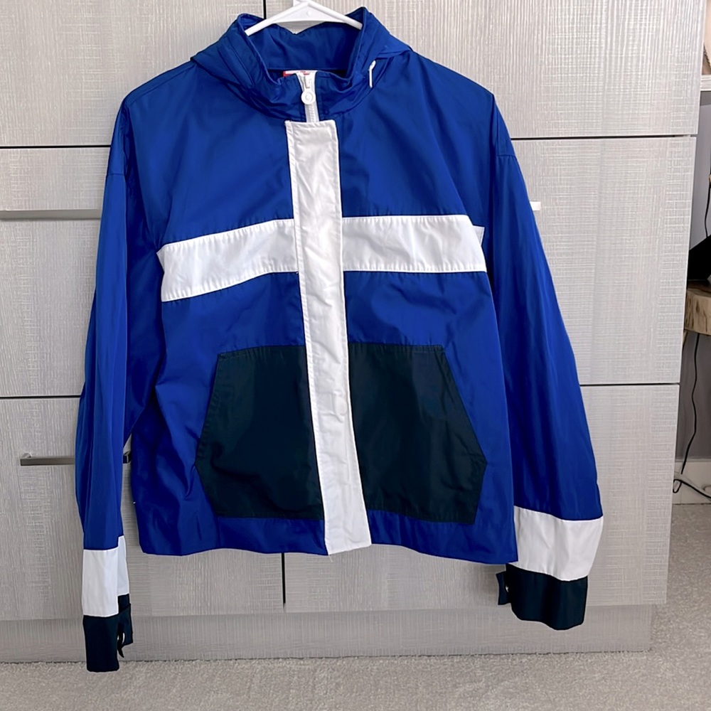 Hunter blue rain jacket